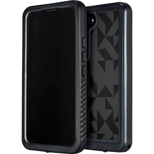 Black Geometric Galaxy S23 Plus Waterproof Case