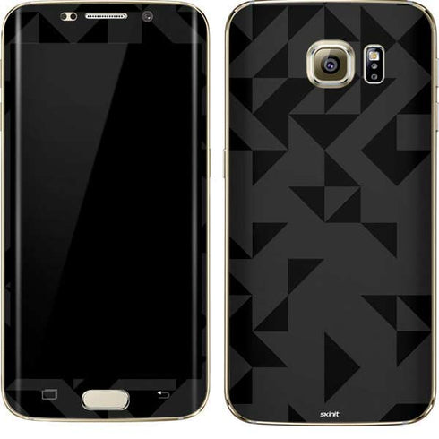 Black Geometric Galaxy S7 Edge Skin