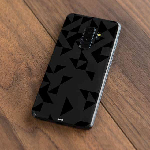 Black Geometric Galaxy S9 Plus Skin