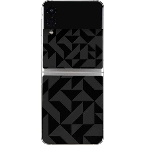 Black Geometric Galaxy Z Flip3 5G Skin