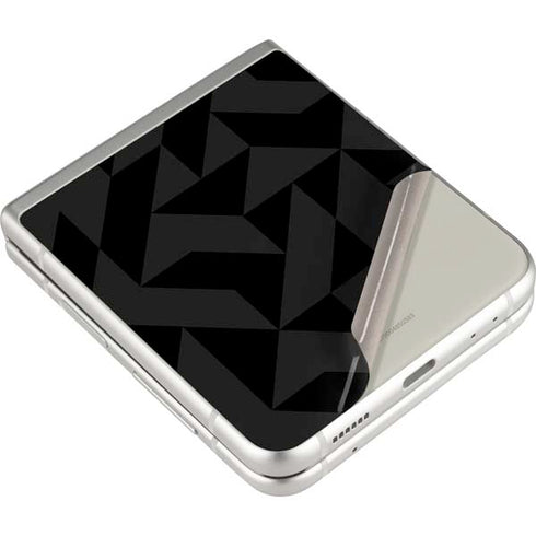Black Geometric Galaxy Z Flip3 5G Skin