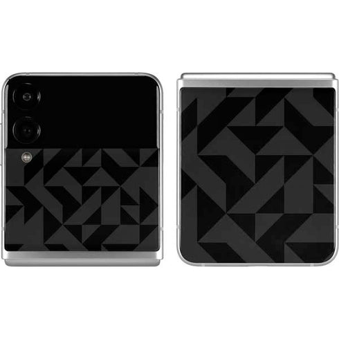 Black Geometric Galaxy Z Flip4 5G Skin