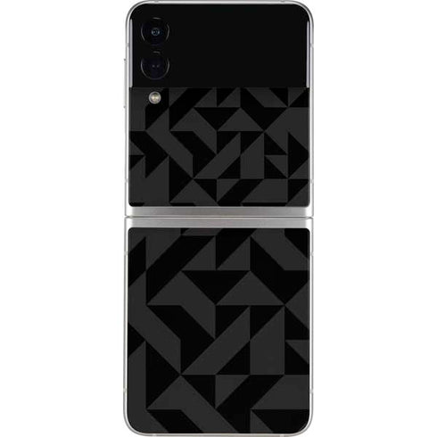 Black Geometric Galaxy Z Flip4 5G Skin