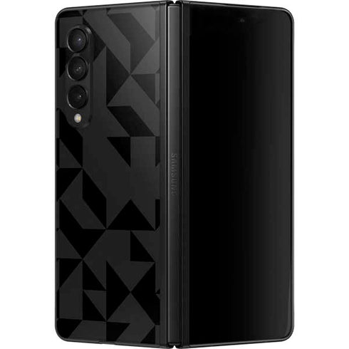 Black Geometric Galaxy Z Fold3 5G Skin