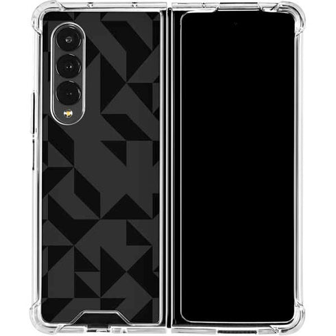 Black Geometric Galaxy Z Fold4 5G Clear Case