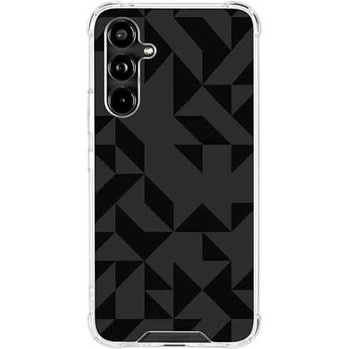 Black Geometric Galaxy A54 5G Clear Case