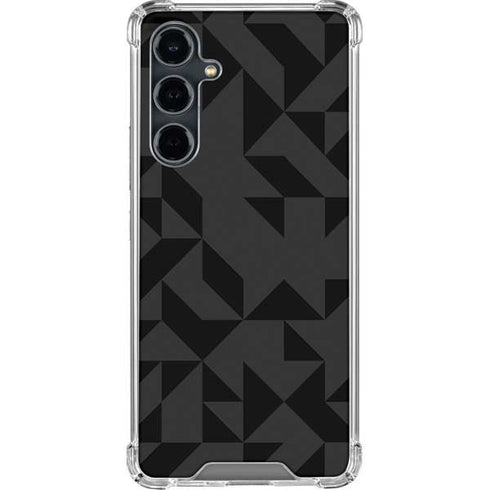 Black Geometric Galaxy S23 FE Clear Case