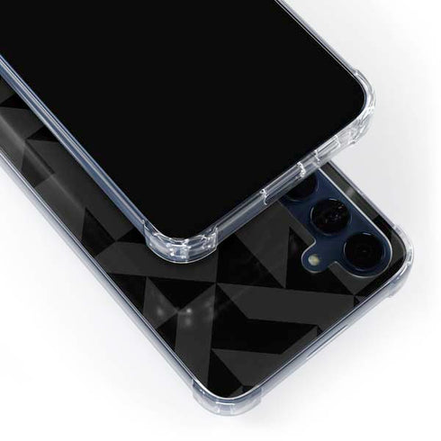 Black Geometric Galaxy S24 Clear Case