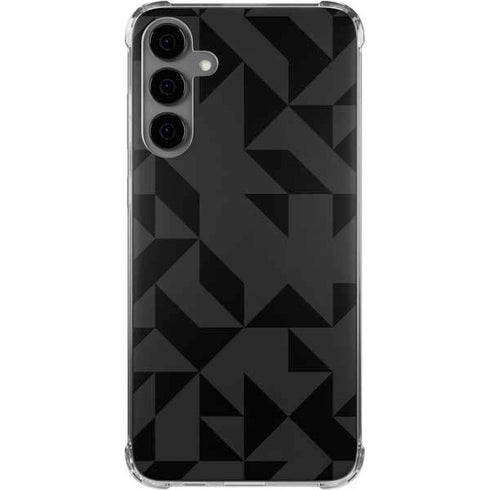 Black Geometric Galaxy S24 Plus Clear Case