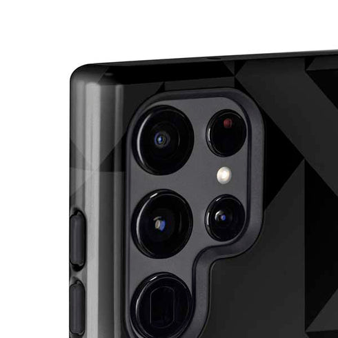 Black Geometric Galaxy S24 Ultra Impact Case