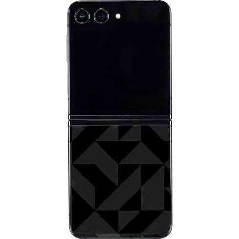 Black Geometric Galaxy Z Flip5 5G Skin
