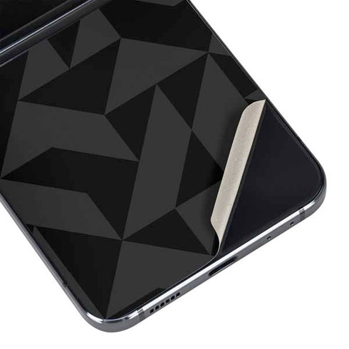 Black Geometric Galaxy Z Flip5 5G Skin
