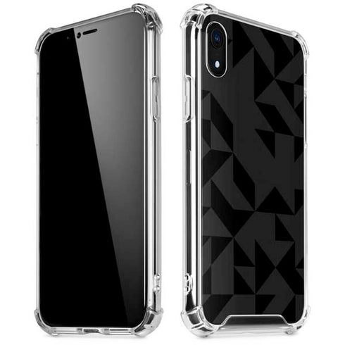 Black Geometric iPhone XR Clear Case