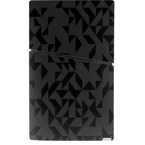 Black Geometric PS5 Slim Digital Edition Bundle Skin