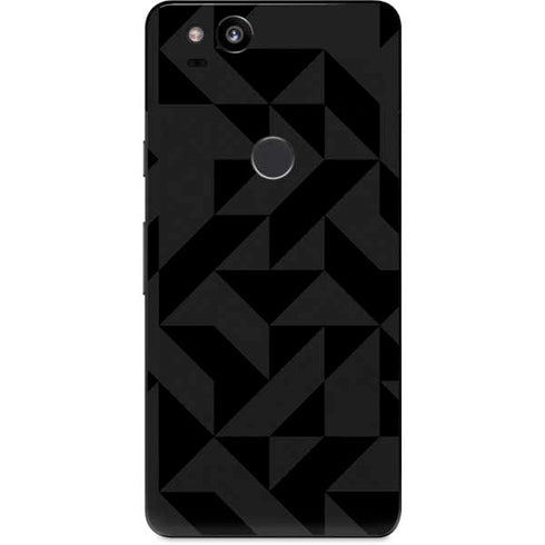 Black Geometric Google Pixel 2 Skin