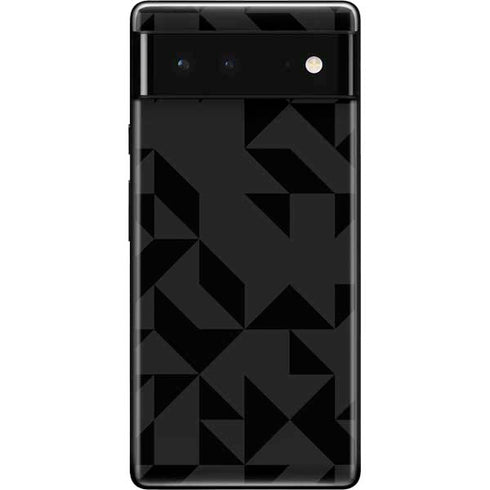 Black Geometric Google Pixel 6 Skin