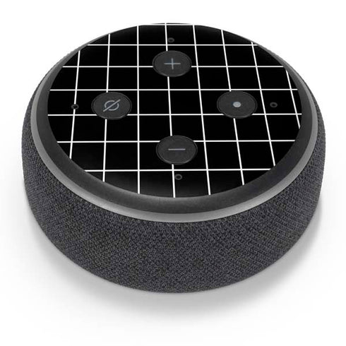 Black Grid Amazon Echo Dot Skin