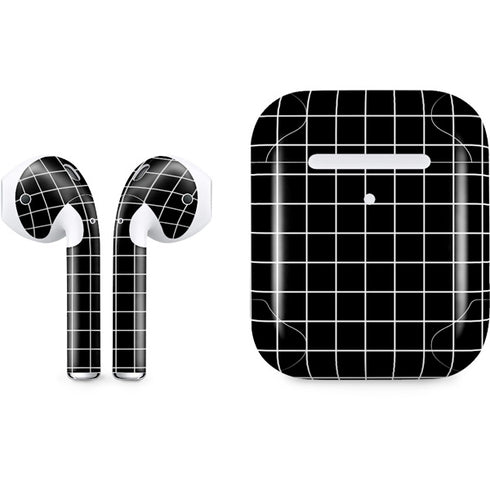 Black Grid Apple AirPods 2 Skin