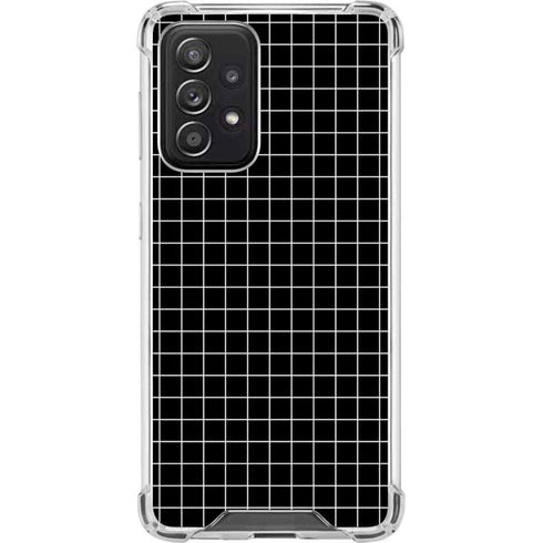 Black Grid Galaxy A52 5G Clear Case