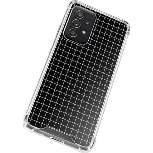 Black Grid Galaxy A52 5G Clear Case