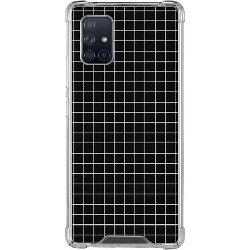 Black Grid Galaxy A71 5G Clear Case