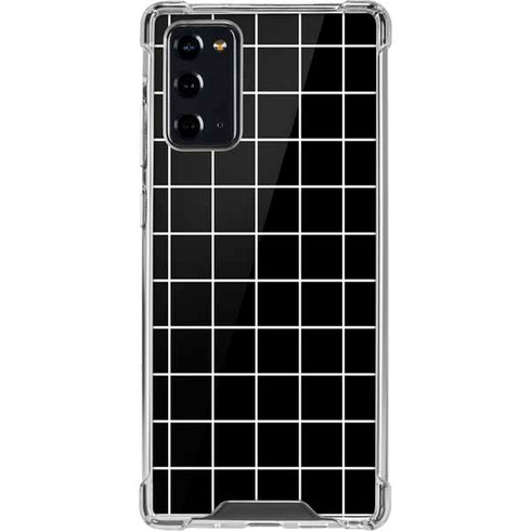 Black Grid Galaxy Note20 5G Clear Case