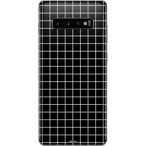Black Grid Galaxy S10 Plus Skin