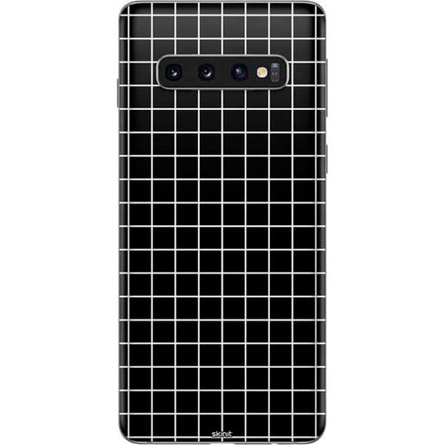 Black Grid Galaxy S10 Skin