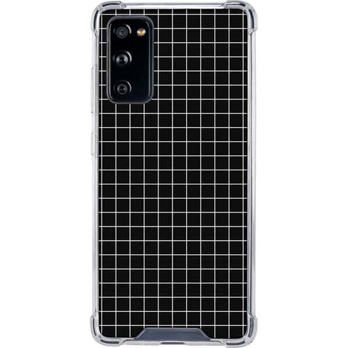 Black Grid Galaxy S20 FE Clear Case