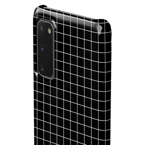 Black Grid Galaxy S20 Lite Case