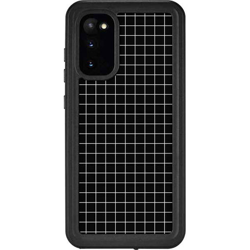 Black Grid Galaxy S20 Waterproof Case