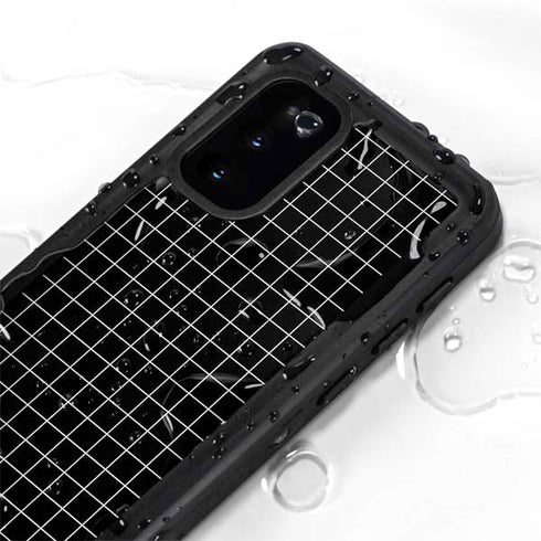 Black Grid Galaxy S20 Waterproof Case