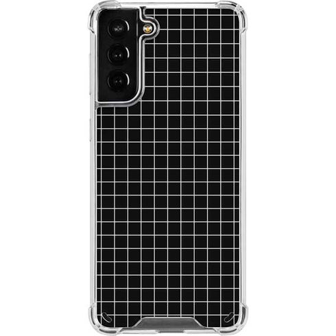 Black Grid Galaxy S21 Plus 5G Clear Case