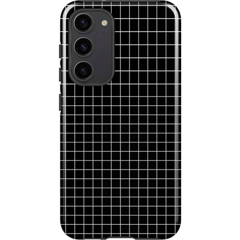 Black Grid Galaxy S23 Plus Pro Case