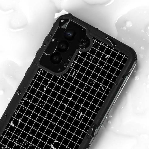 Black Grid Galaxy S23 Plus Waterproof Case