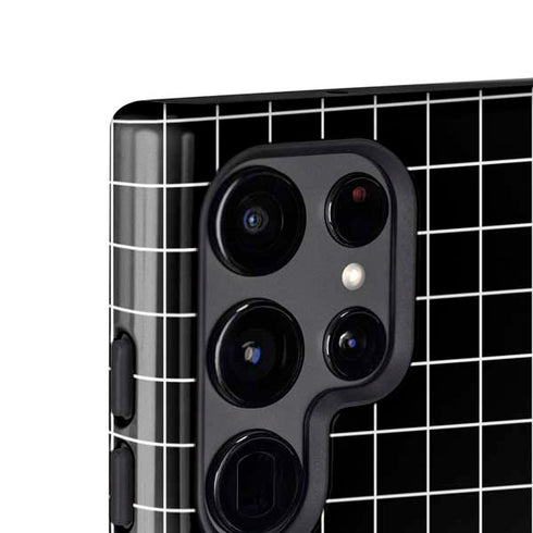 Black Grid Galaxy S24 Ultra Impact Case
