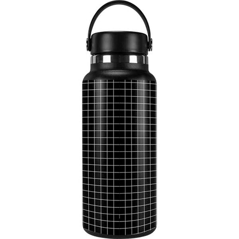 Black Grid Hydro Flask 32oz Wide Mouth Skin