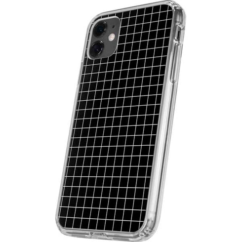 Black Grid iPhone 11 Clear Case