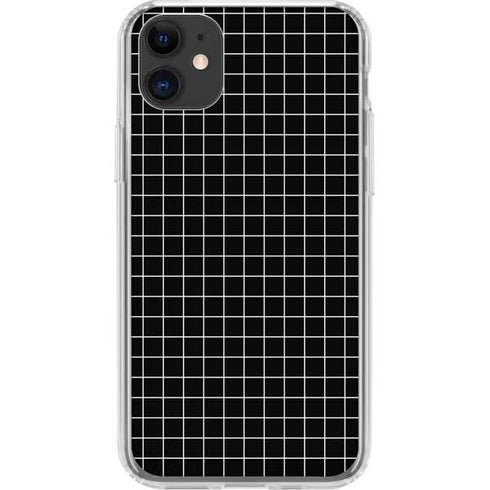 Black Grid iPhone 11 Clear Case