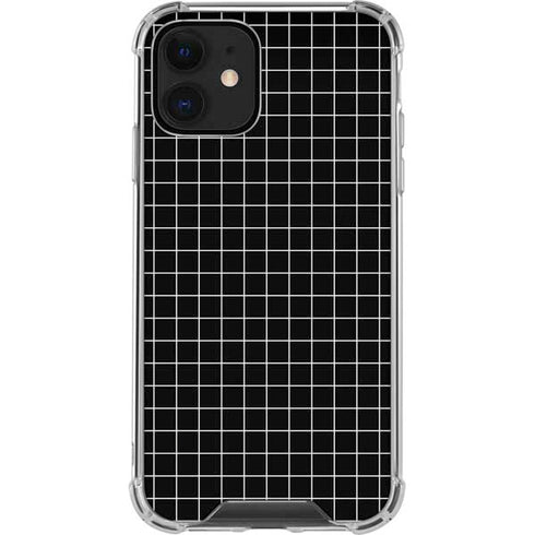 Black Grid iPhone 12 Clear Case