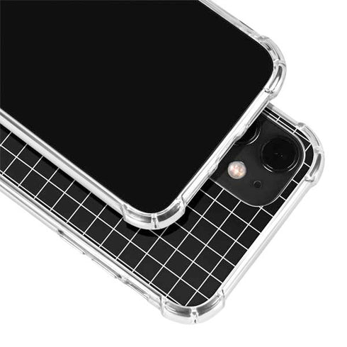 Black Grid iPhone 12 Clear Case