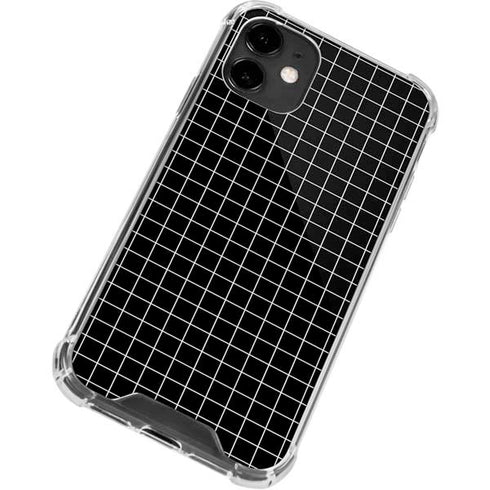 Black Grid iPhone 12 Clear Case