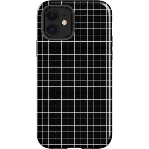 Black Grid iPhone 12 Impact Case