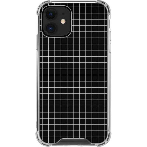 Black Grid iPhone 12 Mini Clear Case