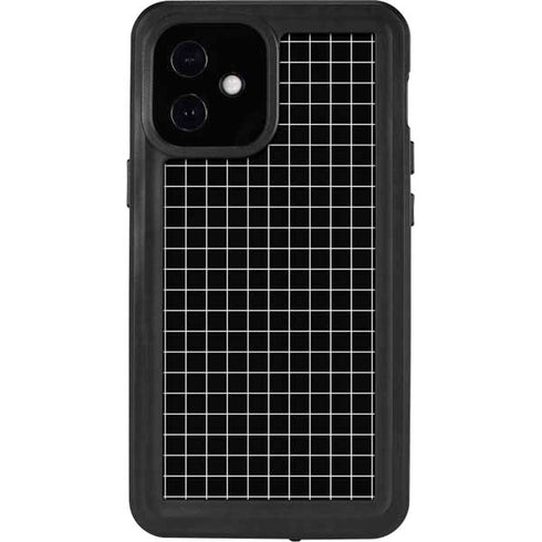 Black Grid iPhone 12 Mini Waterproof Case