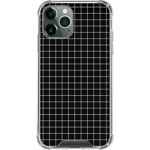 Black Grid iPhone 12 Pro Clear Case