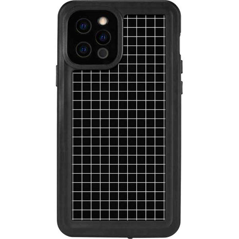Black Grid iPhone 12 Pro Waterproof Case