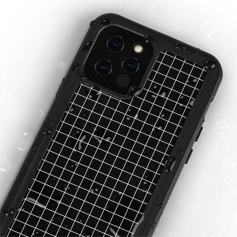 Black Grid iPhone 12 Pro Waterproof Case