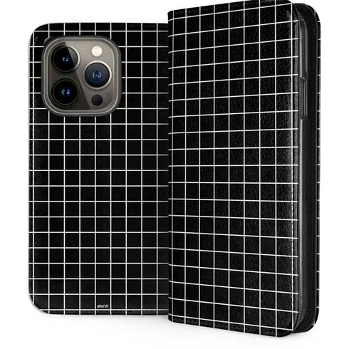 Black Grid iPhone 13 Pro Folio Case