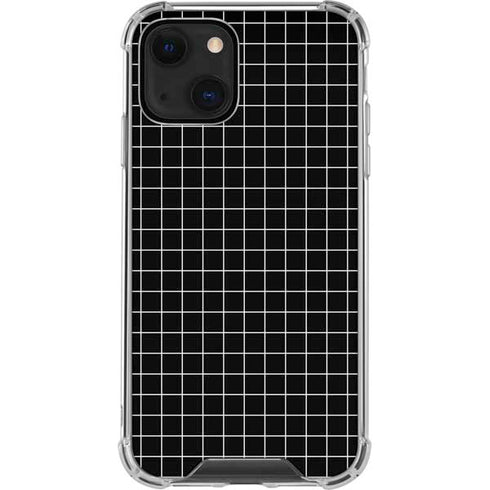 Black Grid iPhone 14 Plus Clear Case